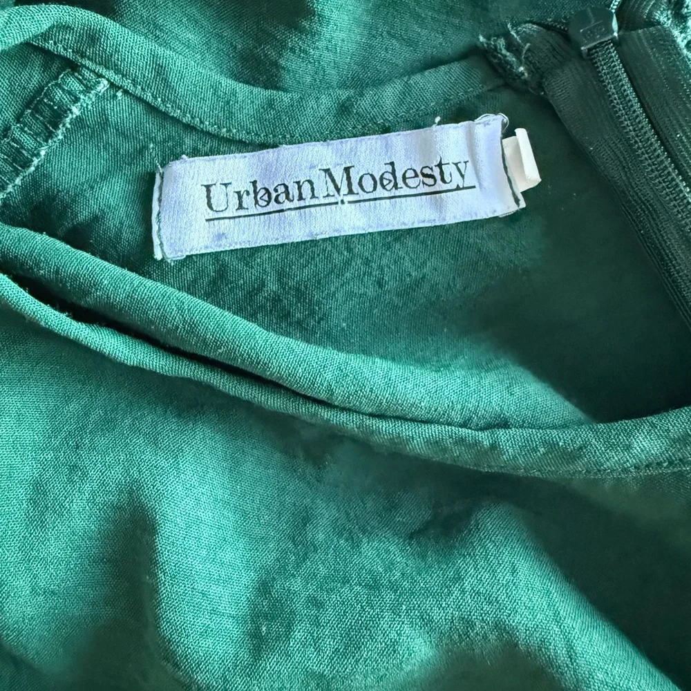 Chic Long Sleeve Green Maxi Dress - Picture 2 of 11